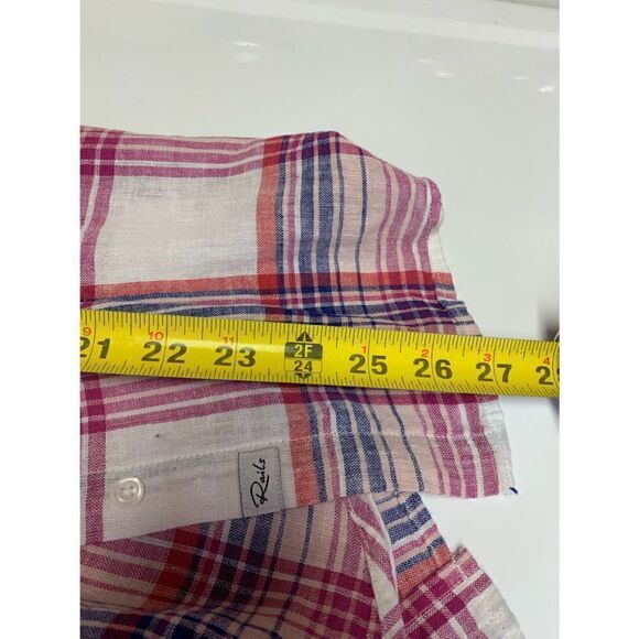 Rails Charli White Peach Fuschia Plaid Shirt Size XS - Picture 13 of 13